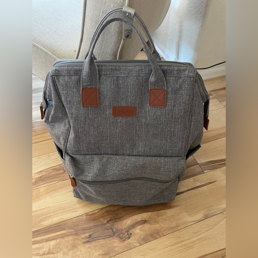 Lokass Gray Tote Bag